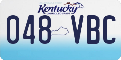 KY license plate 048VBC