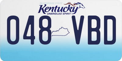 KY license plate 048VBD