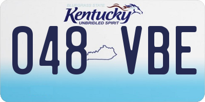 KY license plate 048VBE