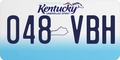 KY license plate 048VBH