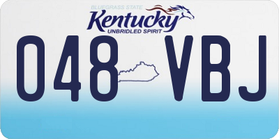 KY license plate 048VBJ