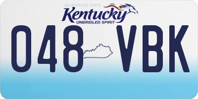 KY license plate 048VBK