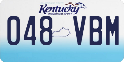 KY license plate 048VBM