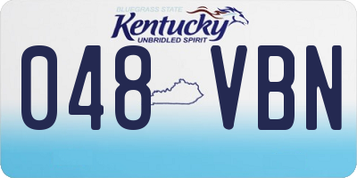KY license plate 048VBN