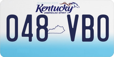 KY license plate 048VBO