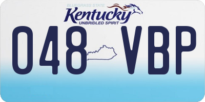 KY license plate 048VBP