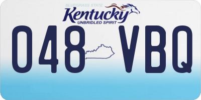 KY license plate 048VBQ