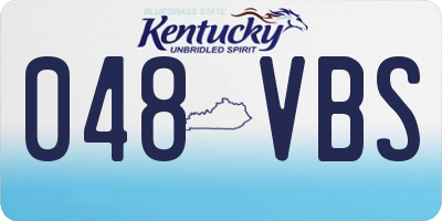 KY license plate 048VBS
