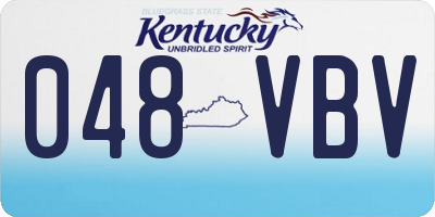 KY license plate 048VBV