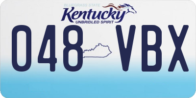 KY license plate 048VBX