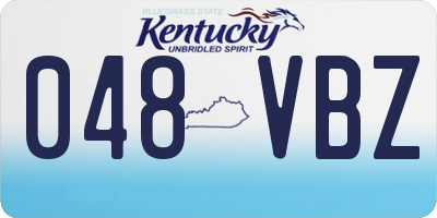 KY license plate 048VBZ