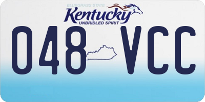 KY license plate 048VCC