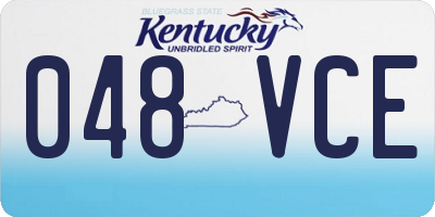 KY license plate 048VCE