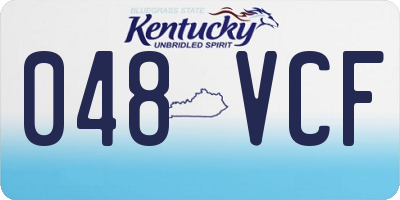 KY license plate 048VCF