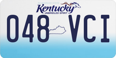 KY license plate 048VCI
