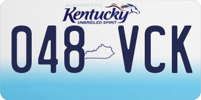KY license plate 048VCK