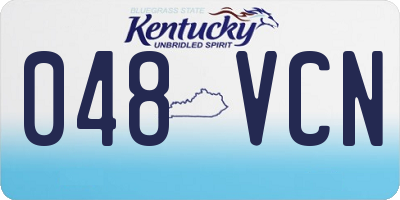 KY license plate 048VCN