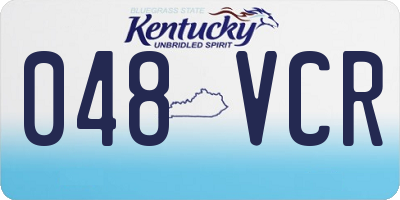 KY license plate 048VCR