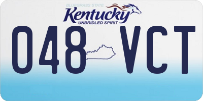 KY license plate 048VCT