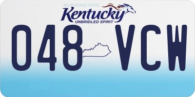 KY license plate 048VCW