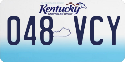KY license plate 048VCY