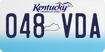 KY license plate 048VDA