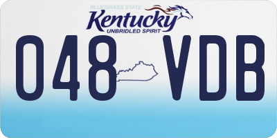 KY license plate 048VDB