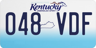KY license plate 048VDF
