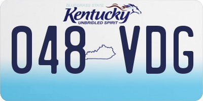 KY license plate 048VDG