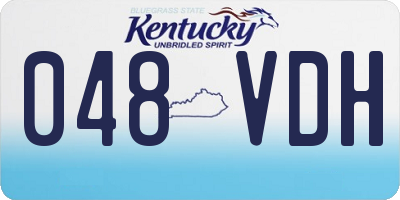 KY license plate 048VDH