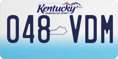 KY license plate 048VDM