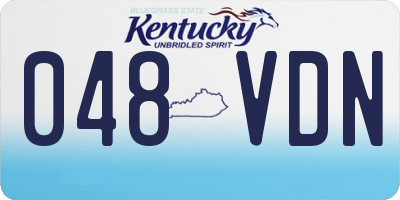 KY license plate 048VDN