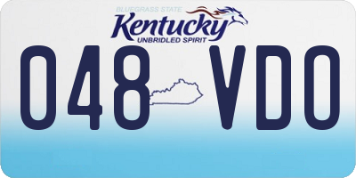 KY license plate 048VDO