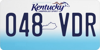 KY license plate 048VDR