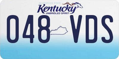 KY license plate 048VDS