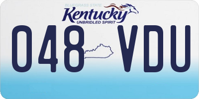 KY license plate 048VDU