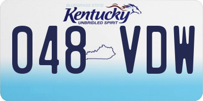 KY license plate 048VDW