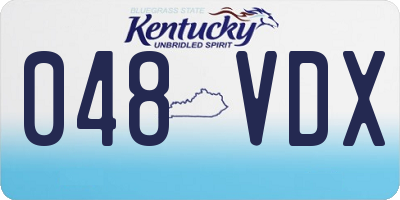 KY license plate 048VDX