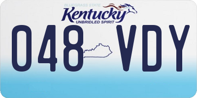 KY license plate 048VDY