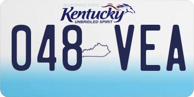 KY license plate 048VEA