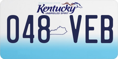 KY license plate 048VEB