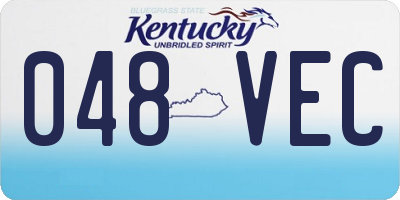 KY license plate 048VEC