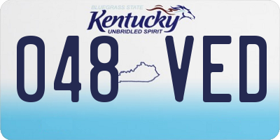 KY license plate 048VED