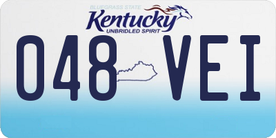 KY license plate 048VEI