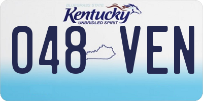 KY license plate 048VEN