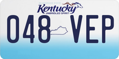 KY license plate 048VEP