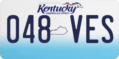 KY license plate 048VES