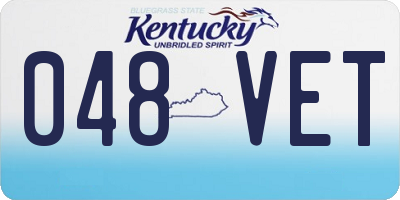KY license plate 048VET