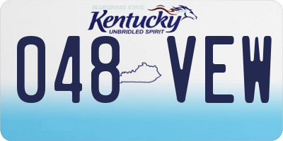 KY license plate 048VEW