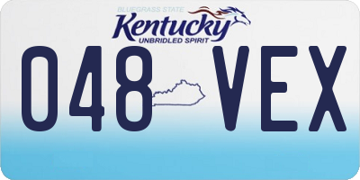 KY license plate 048VEX
